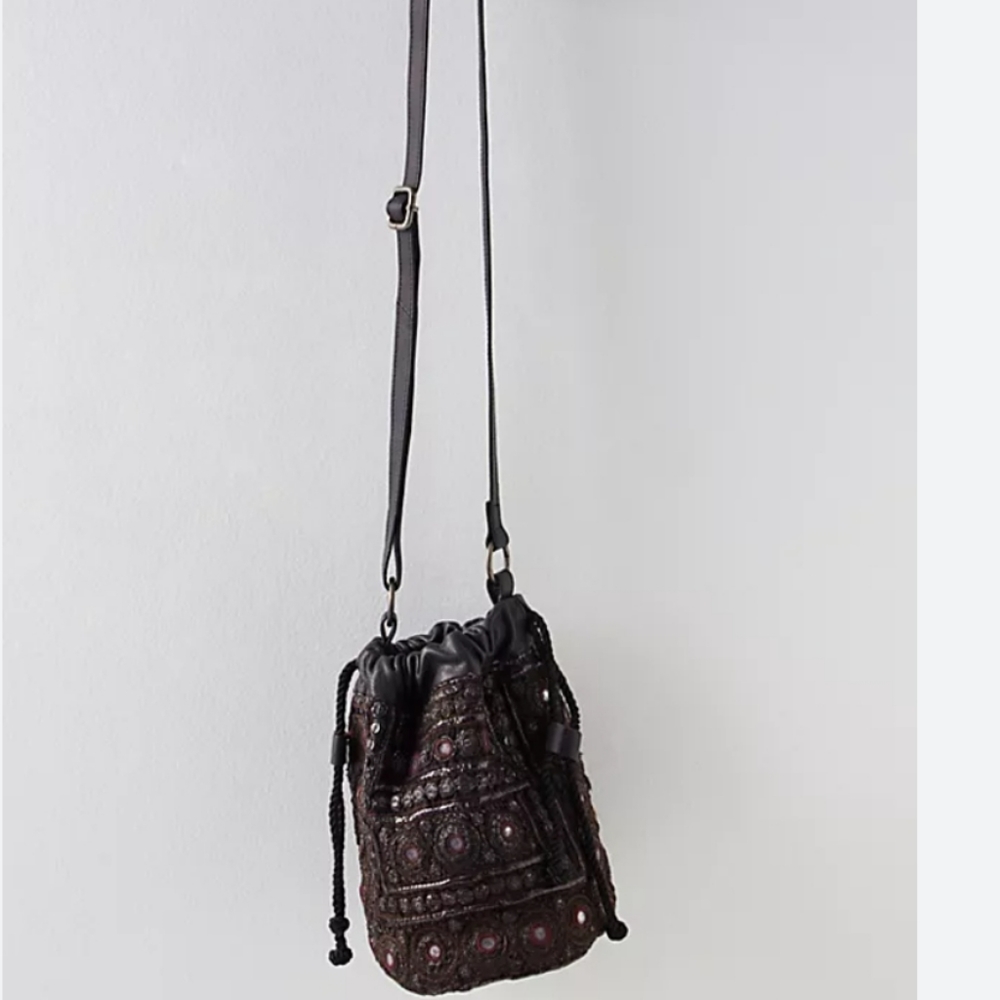 New Free People Queen Embellished Crossbody